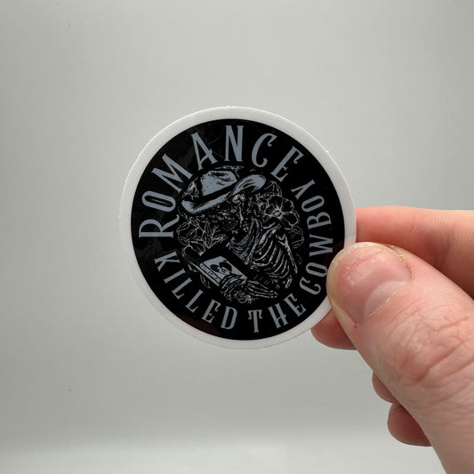Romance killed the cowboy dark sticker | book sticker | western sticker
