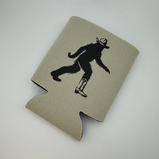 Cowboy Bigfoot can coozie | western koozie | western can cooler