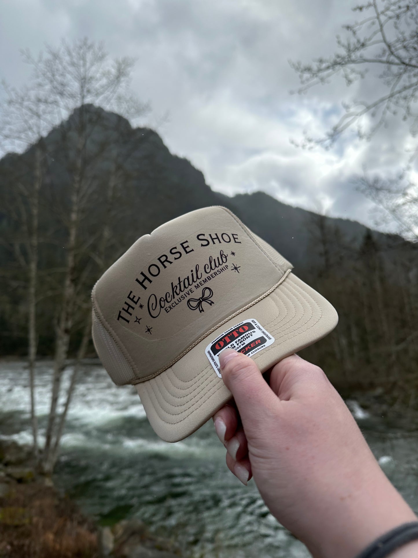 The Horse Shoe Cocktail Club Trucker Hat | Western drink hat