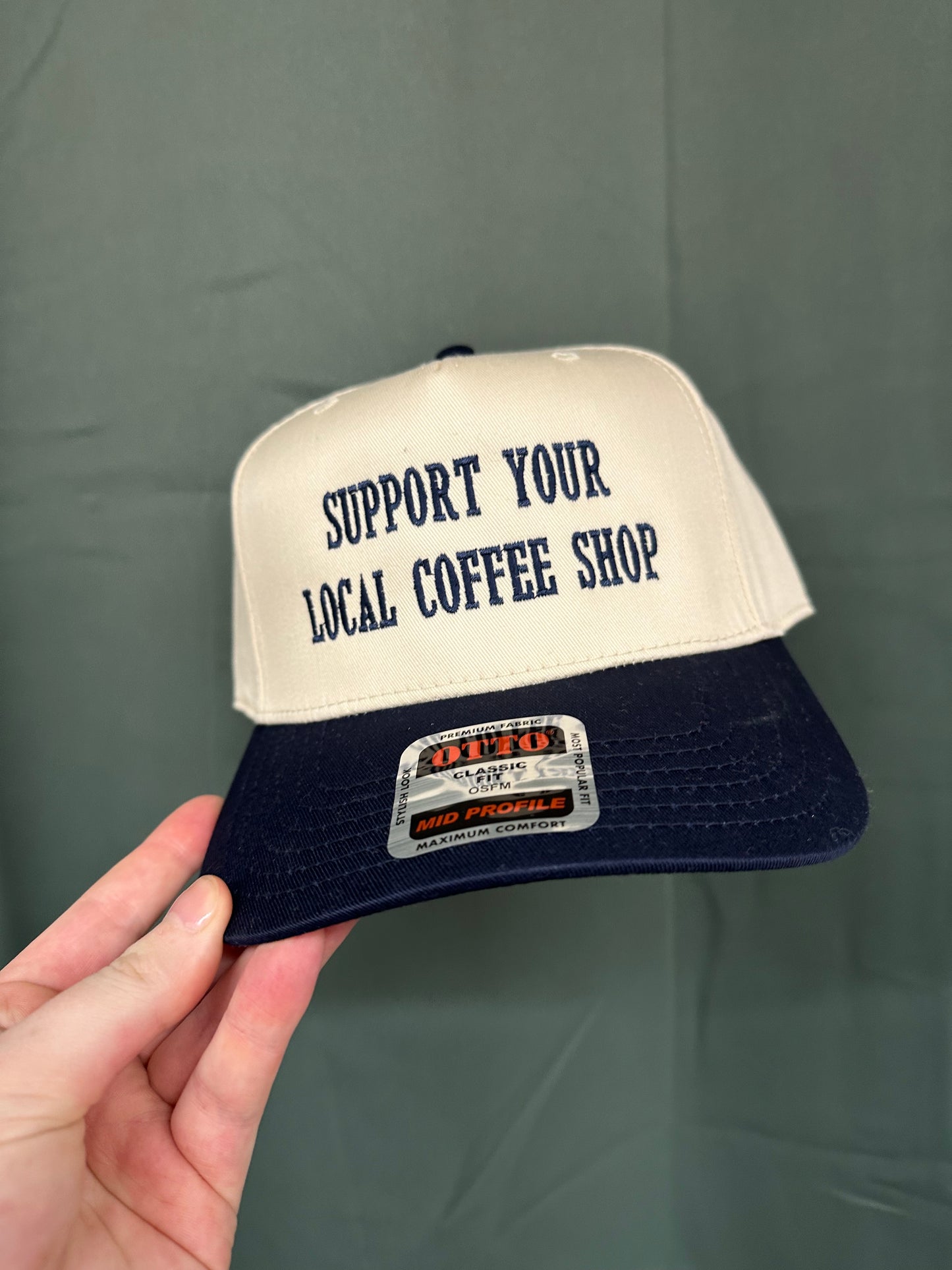 Support Your Local Coffee Shop Embroidered Trucker Hat