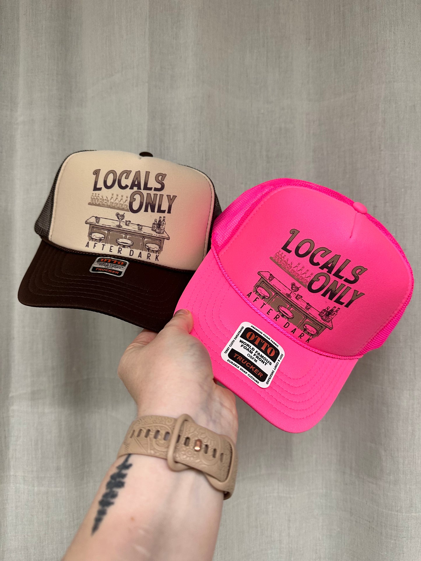 Locals Only After Dark Foam Trucker Hat | Vintage Dive Bar Snapback