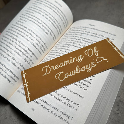Dreaming of cowboys Paper Bookmark | Western Bookmark