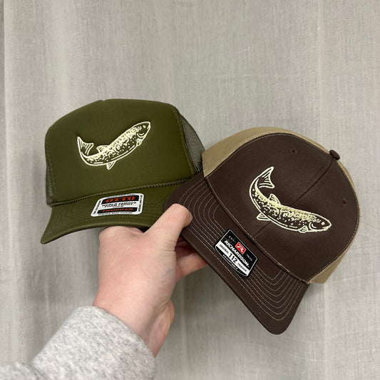 Fish Embroidered Trucker Hat | Otto & Richardson 112