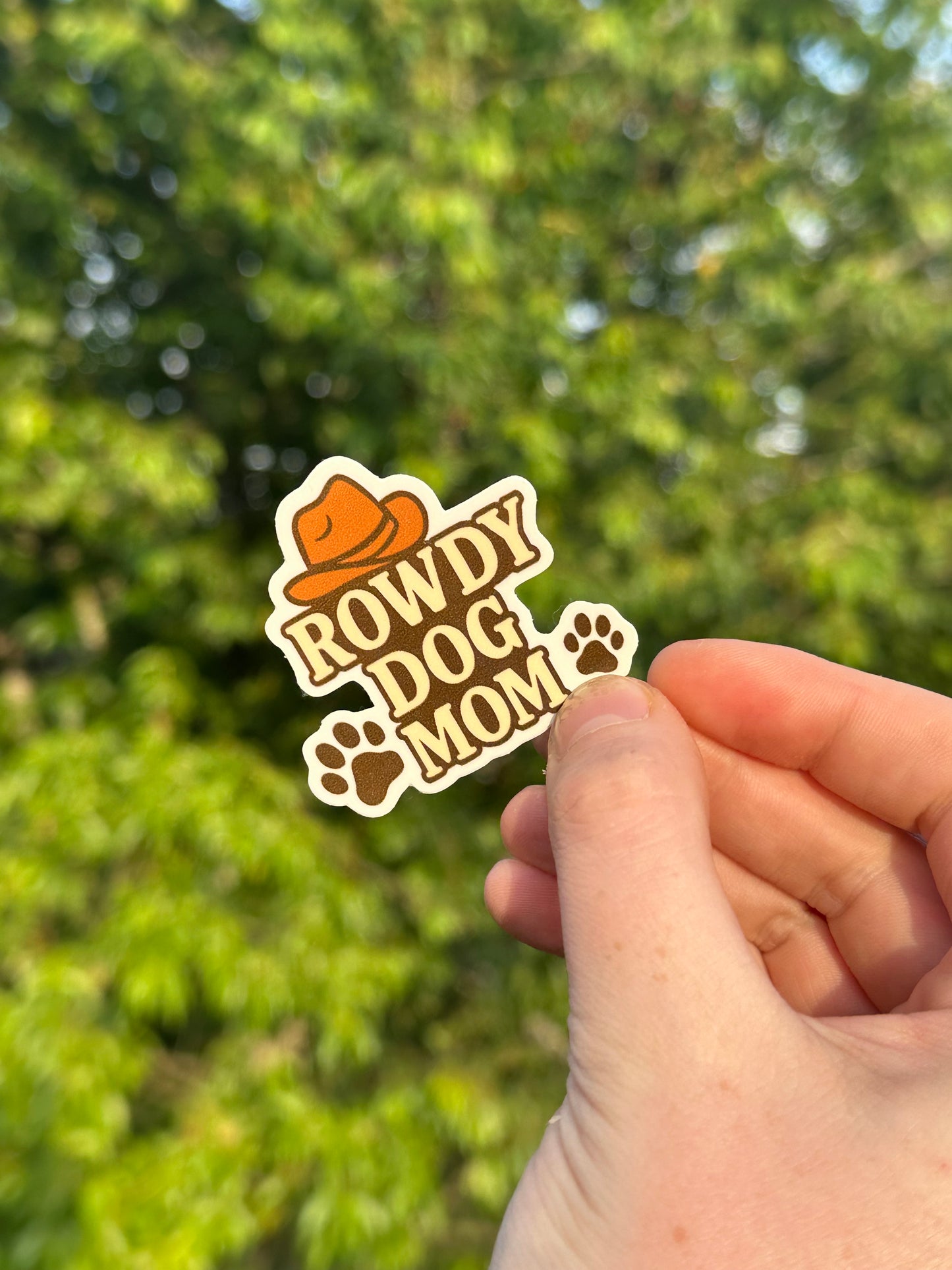 Rowdy dog mom sticker