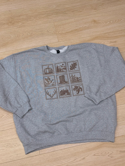 Fall stamps crewneck