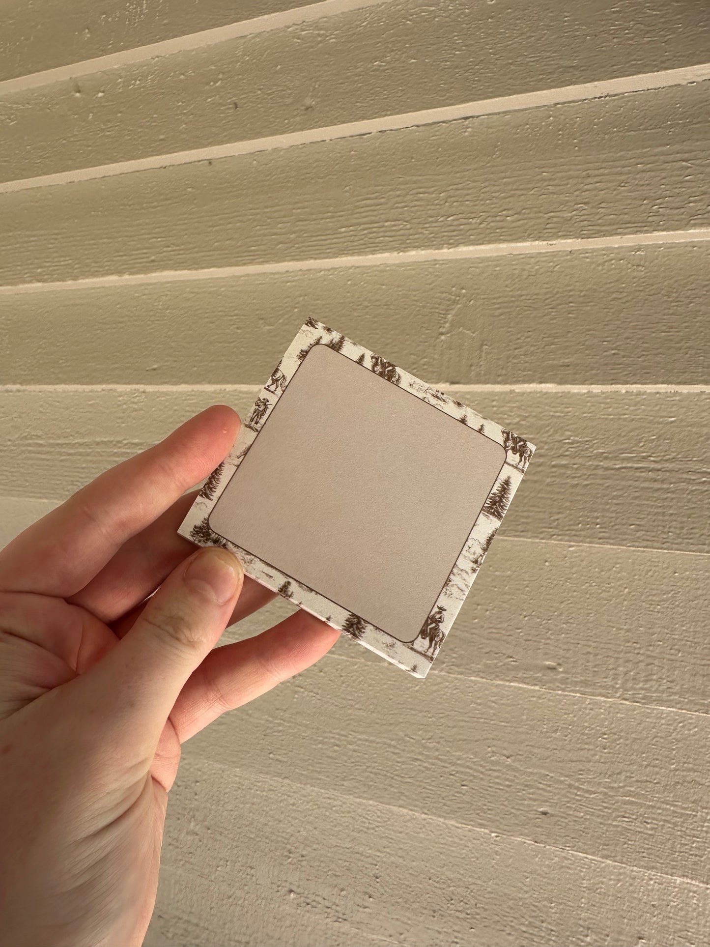 Golden Cowboy Print Sticky Notes – 3” x 3” Western Post-it® Pad