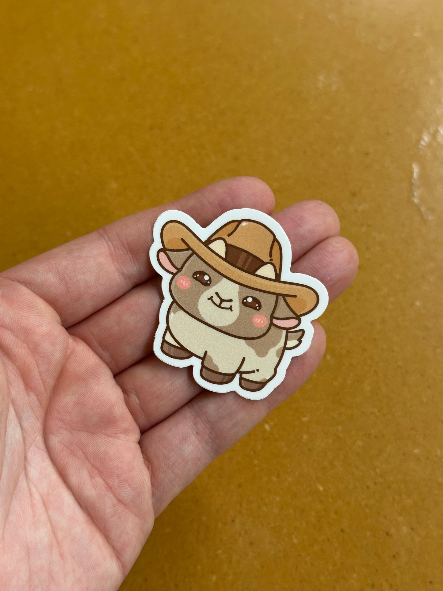 Cowboy Goat Sticker