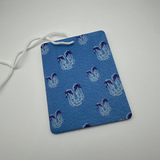 Blue bow boots car air freshener | western air freshener