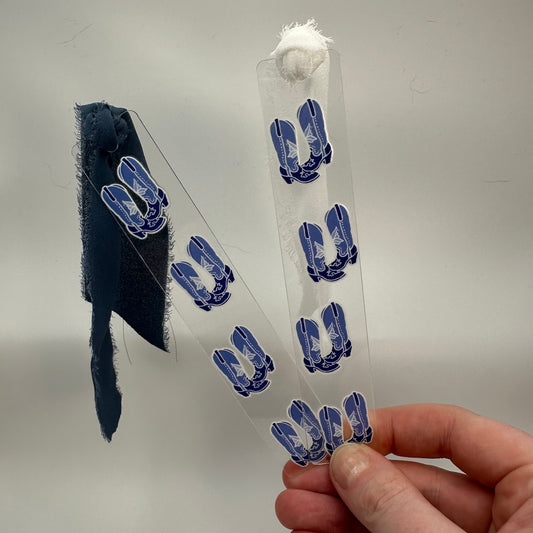 Blue Boots Acrylic Bookmark | Western Bookmark