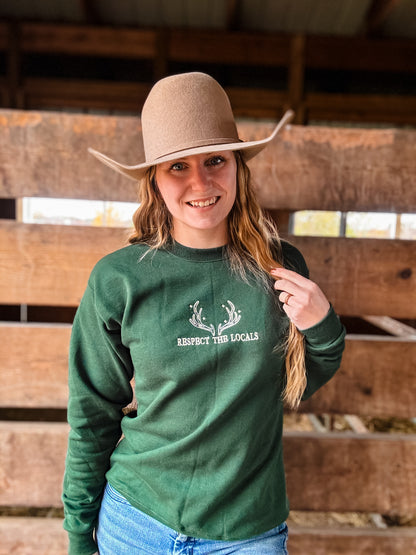 PREORDER - Respect the Locals Embroidered Crewneck