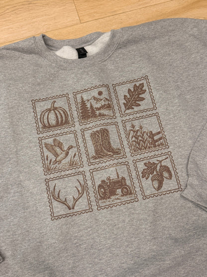 Fall stamps crewneck