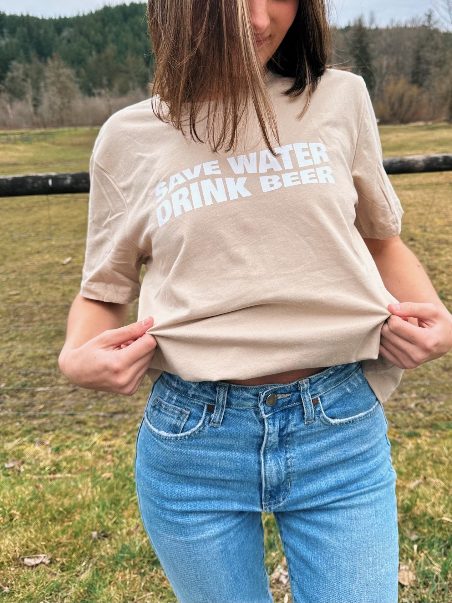 Save water drink beer tee