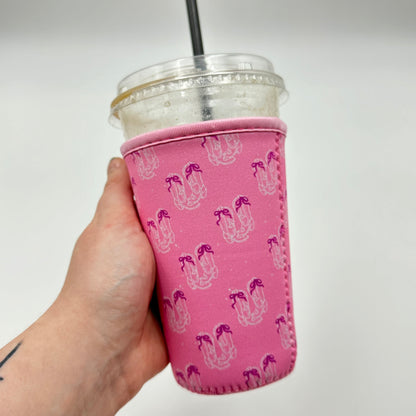 Bow Cowgirl Boots Iced Coffee Cover | Iced Coffee Koozie