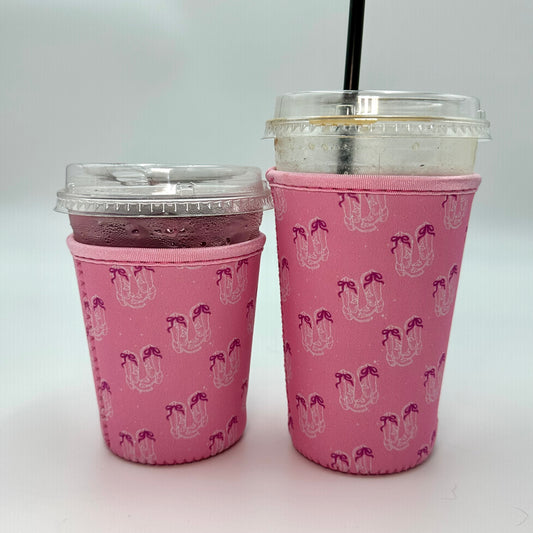 Bow Cowgirl Boots Iced Coffee Cover | Iced Coffee Koozie