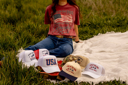 Land of the Free Home of the Rowdy Comfort Colors Tee | Patriotic Western Graphic Tee | Americana 4th of July Shirt