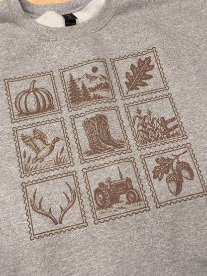 Fall stamps crewneck