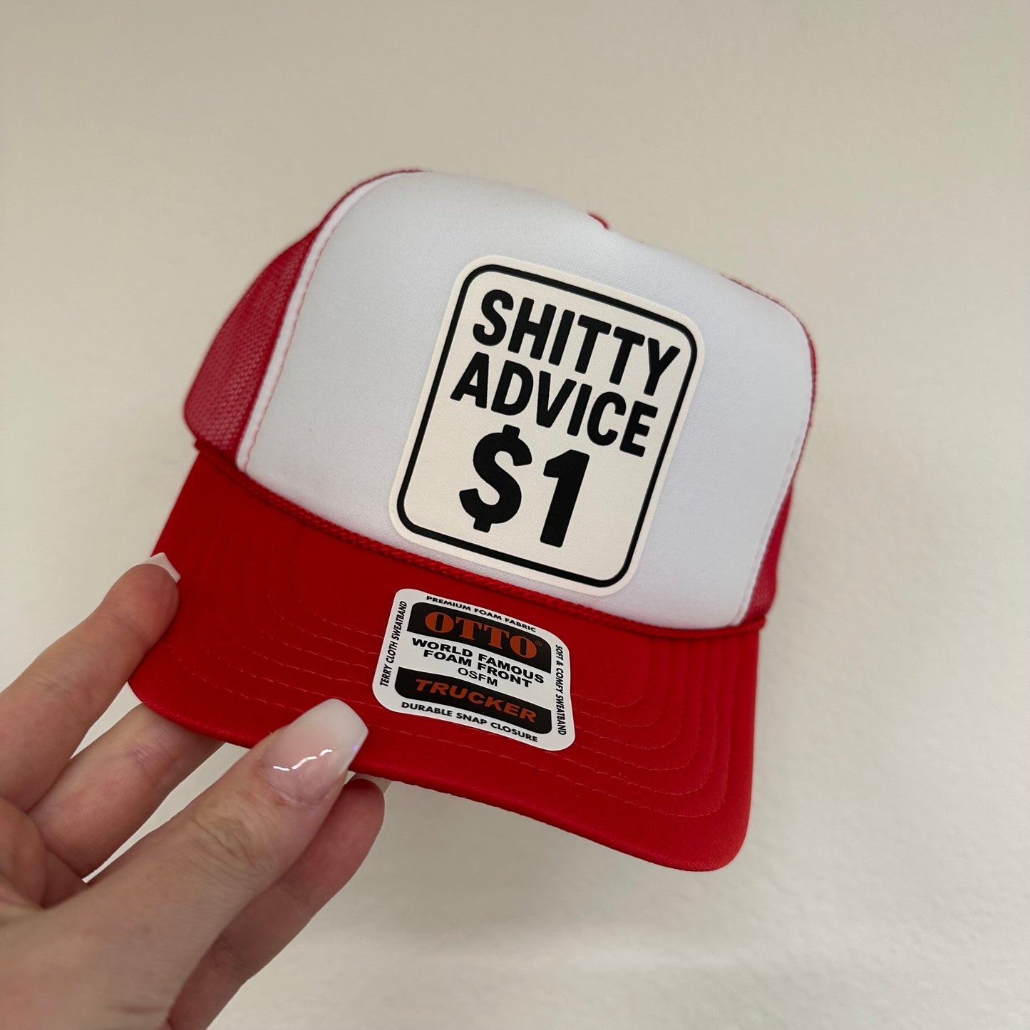 Shitty Advice $1 Trucker Hat – Funny Otto Cap in Multiple Colors