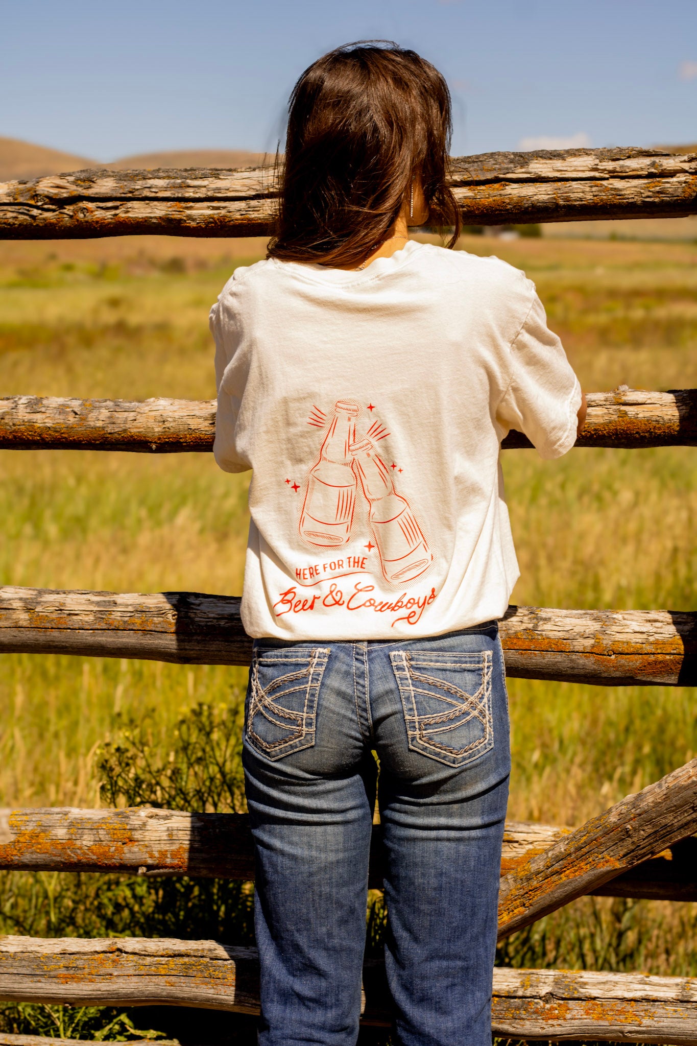 Here for the beer and cowboys light tee