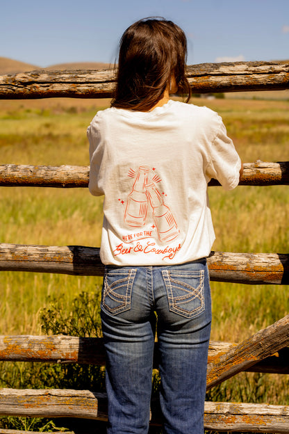 Here for the beer and cowboys light tee