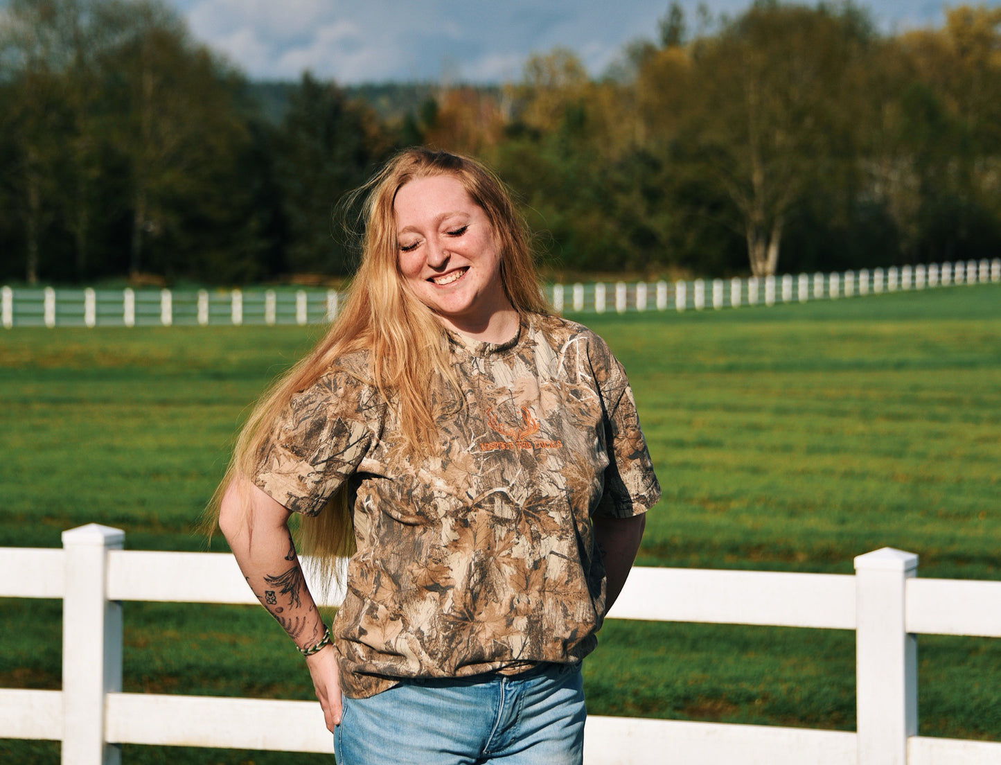 Respect the Locals Embroidered Heavyweight Camo Tee