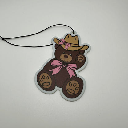 Cowboy teddy bear car air freshener | western car air freshener