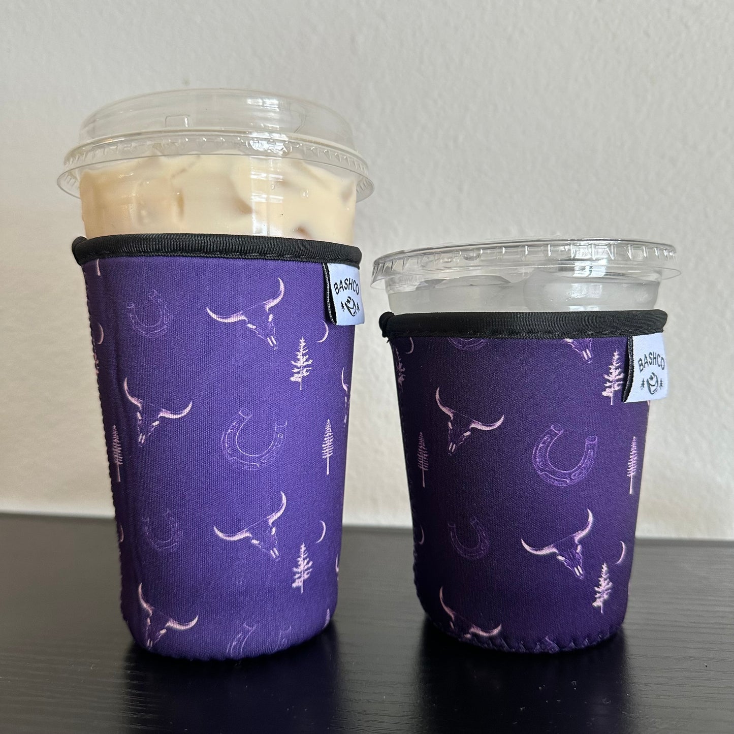 Dark Skull Pattern Coffee Sleeve | Western Pattern Coffee Koozie