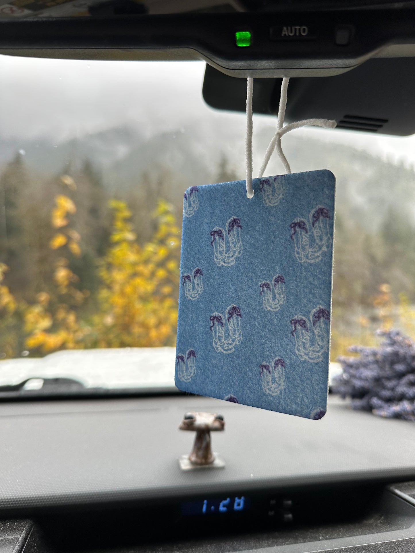 Blue bow boots car air freshener | western air freshener