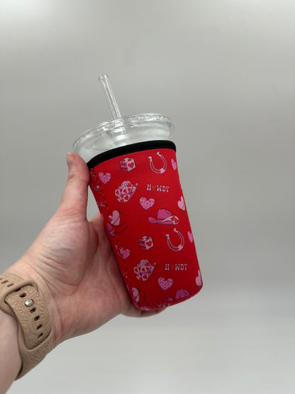 Valentines Howdy Coffee Sleeve