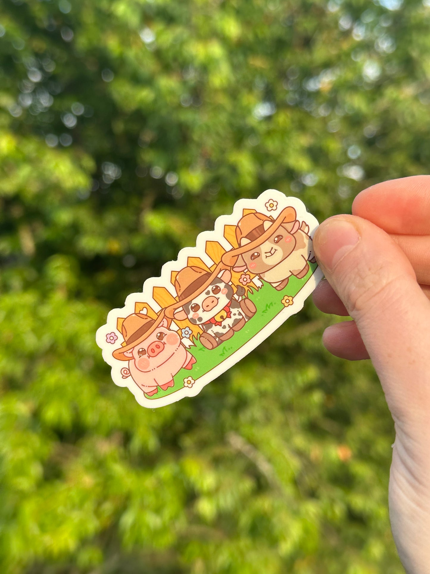 Cowboy animals sticker