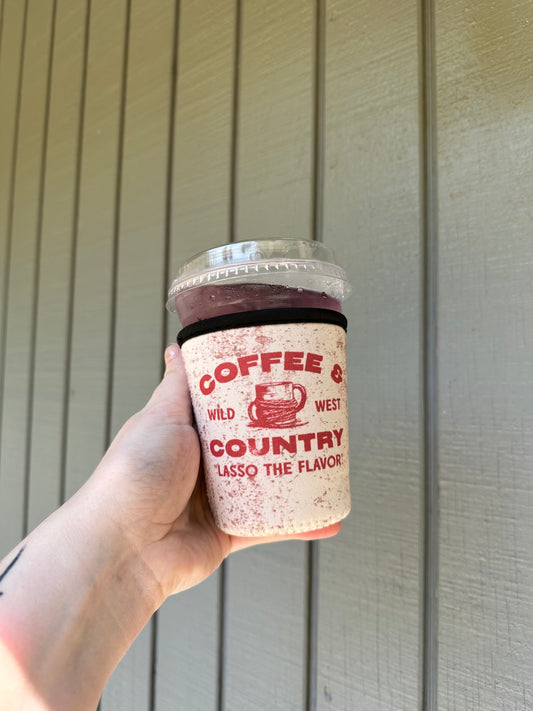 Coffee and Country Iced Coffee Koozie