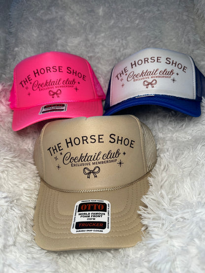 The Horse Shoe Cocktail Club Trucker Hat | Western drink hat