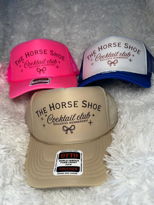 The Horse Shoe Cocktail Club Trucker Hat | Western drink hat