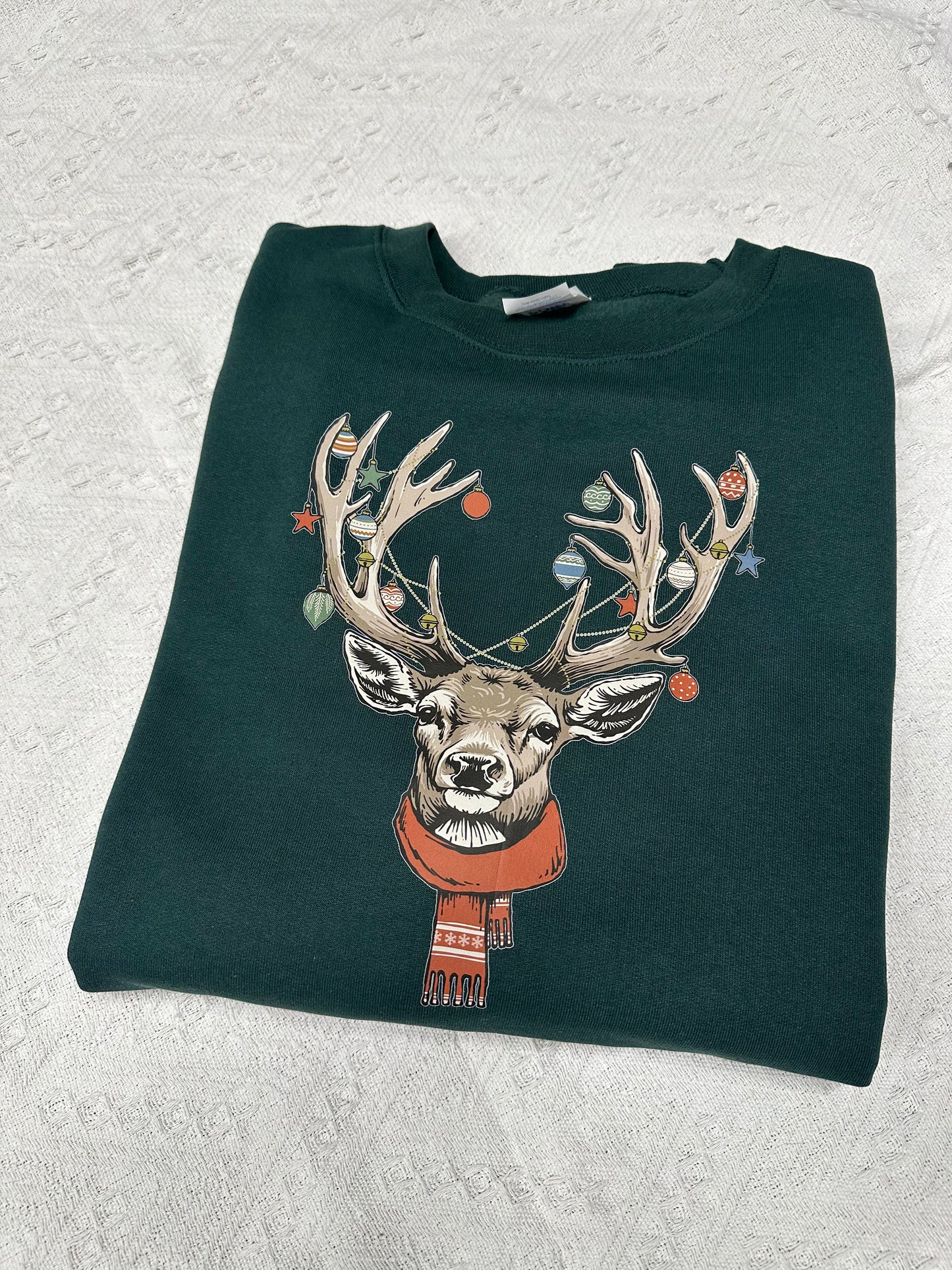 Elk Christmas crew | Vintage Christmas Crewneck Sweatshirt