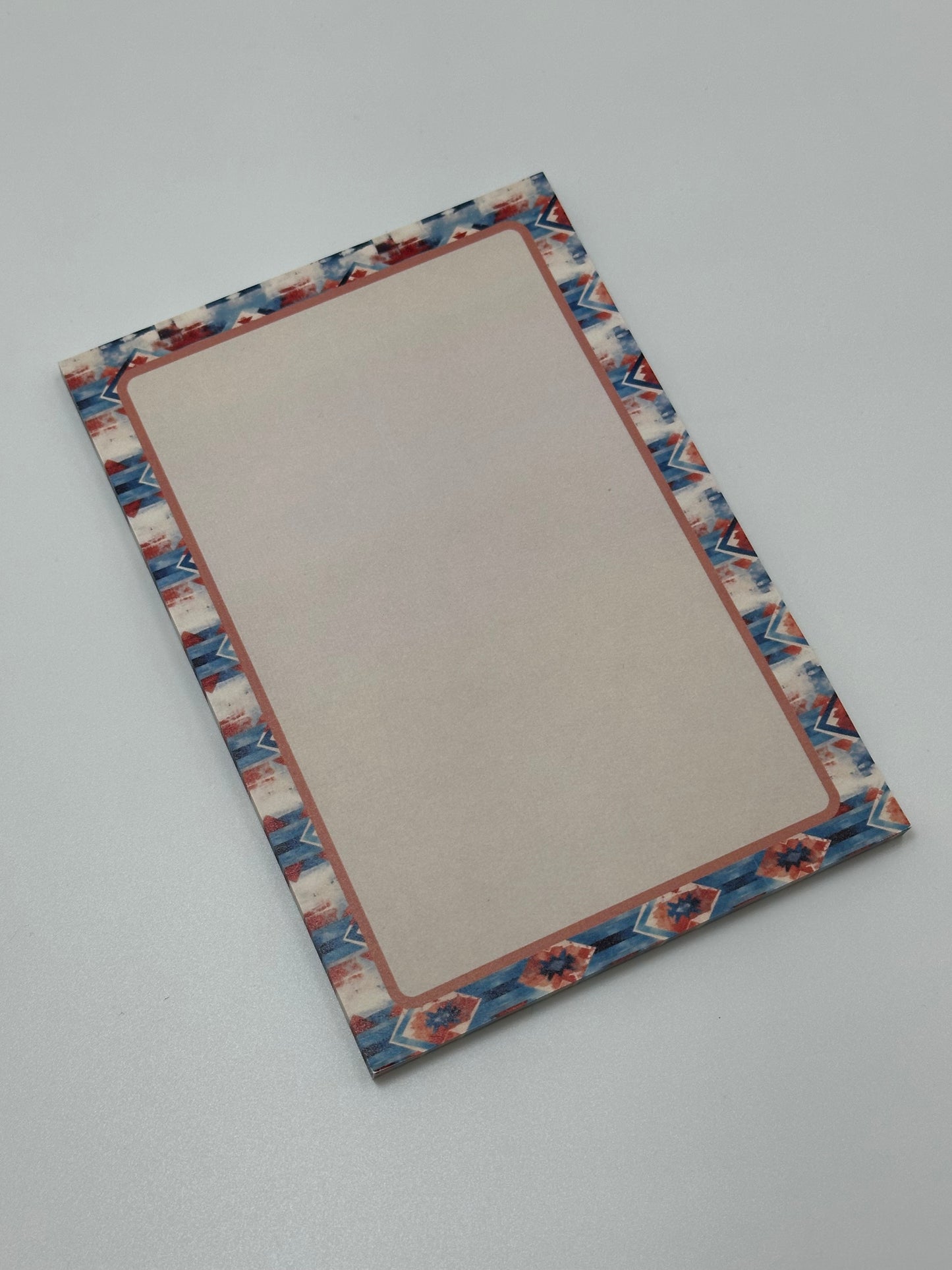 Blue Aztec post-it note pad | western todo list