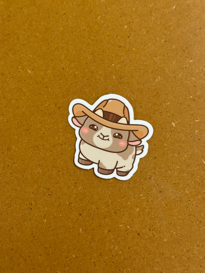 Cowboy Goat Sticker