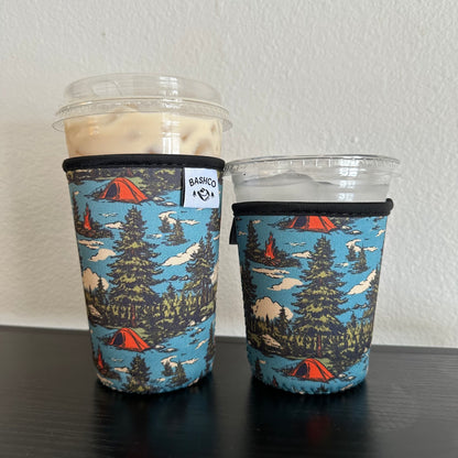 Camping Coffee Sleeve | PNW trees Coffee Koozie