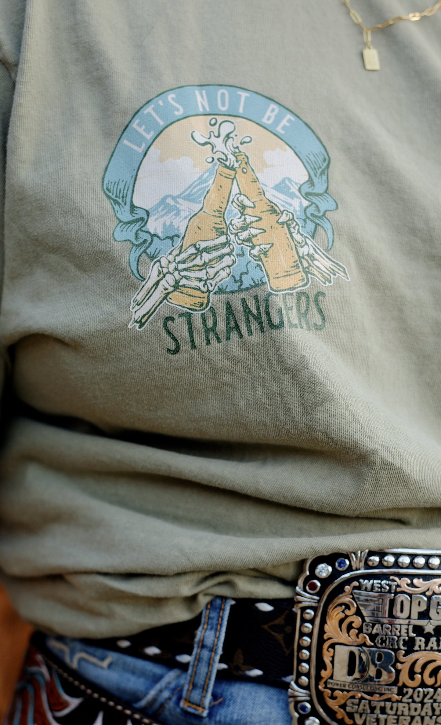 Lets not be Strangers mountain Tee | Western Beer tee