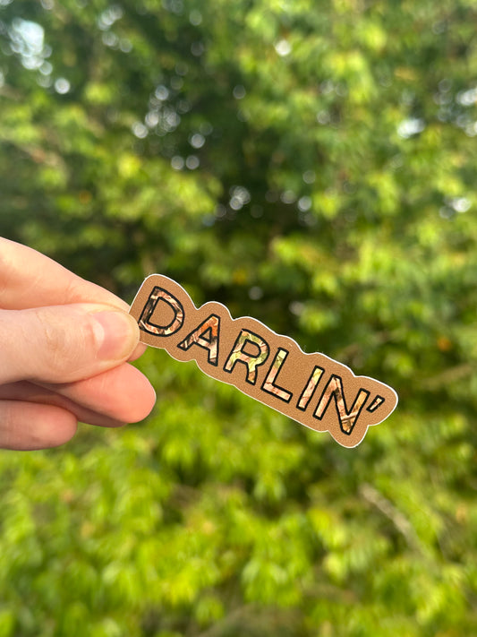 Camo darlin sticker