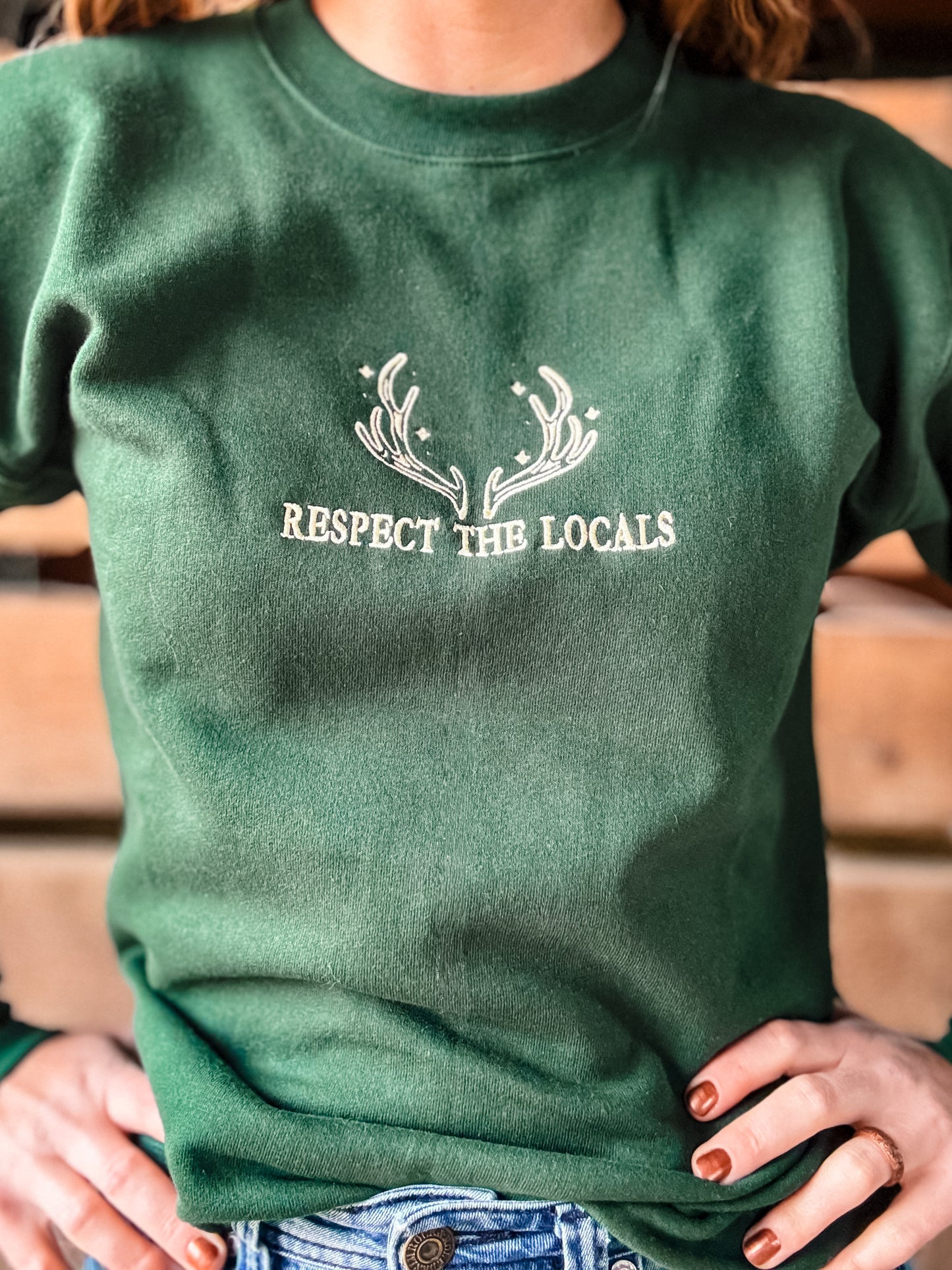 PREORDER - Respect the Locals Embroidered Crewneck