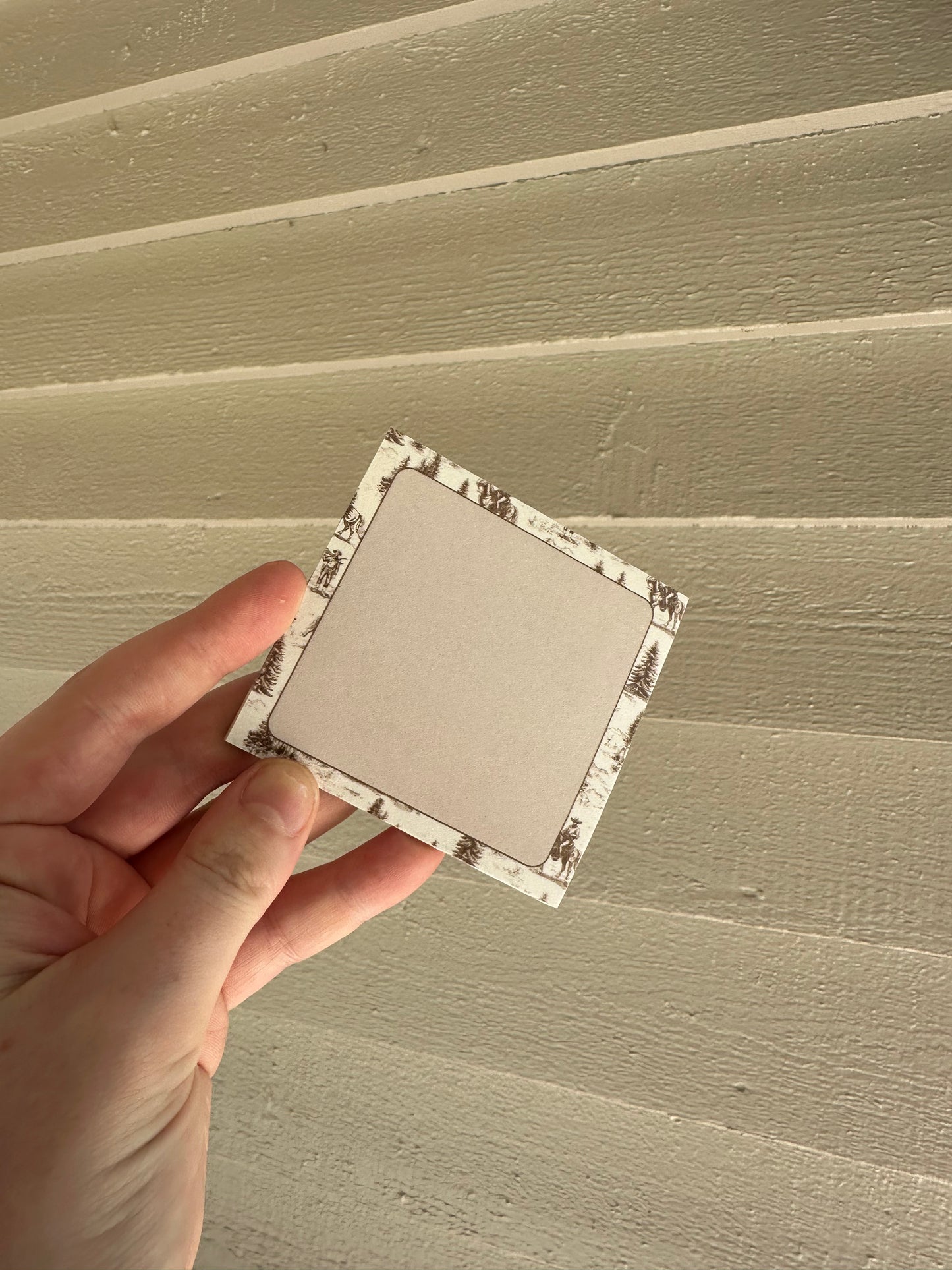 Golden Cowboy Print Sticky Notes – 3” x 3” Western Post-it® Pad