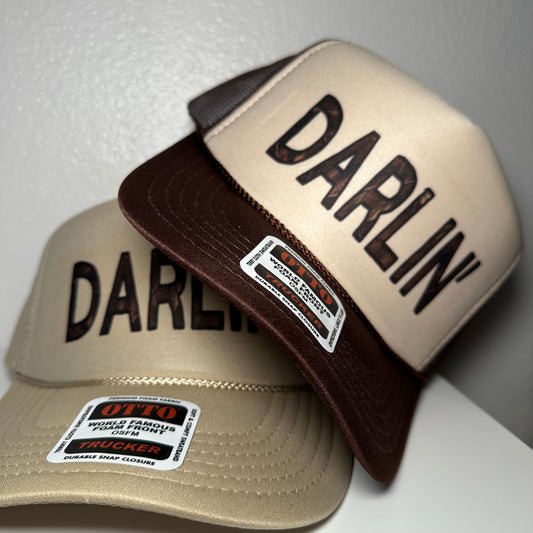 Camo Darlin’ trucker hat | fun western camo hat