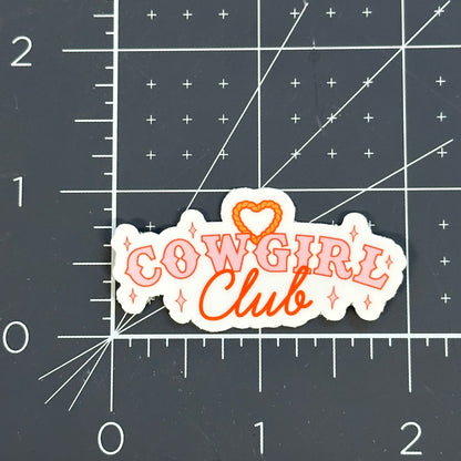 Cowgirl club sticker