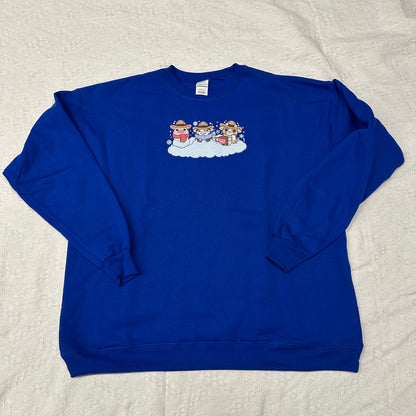 Winter farm animals crewneck | Cowboy Christmas sweatshirt