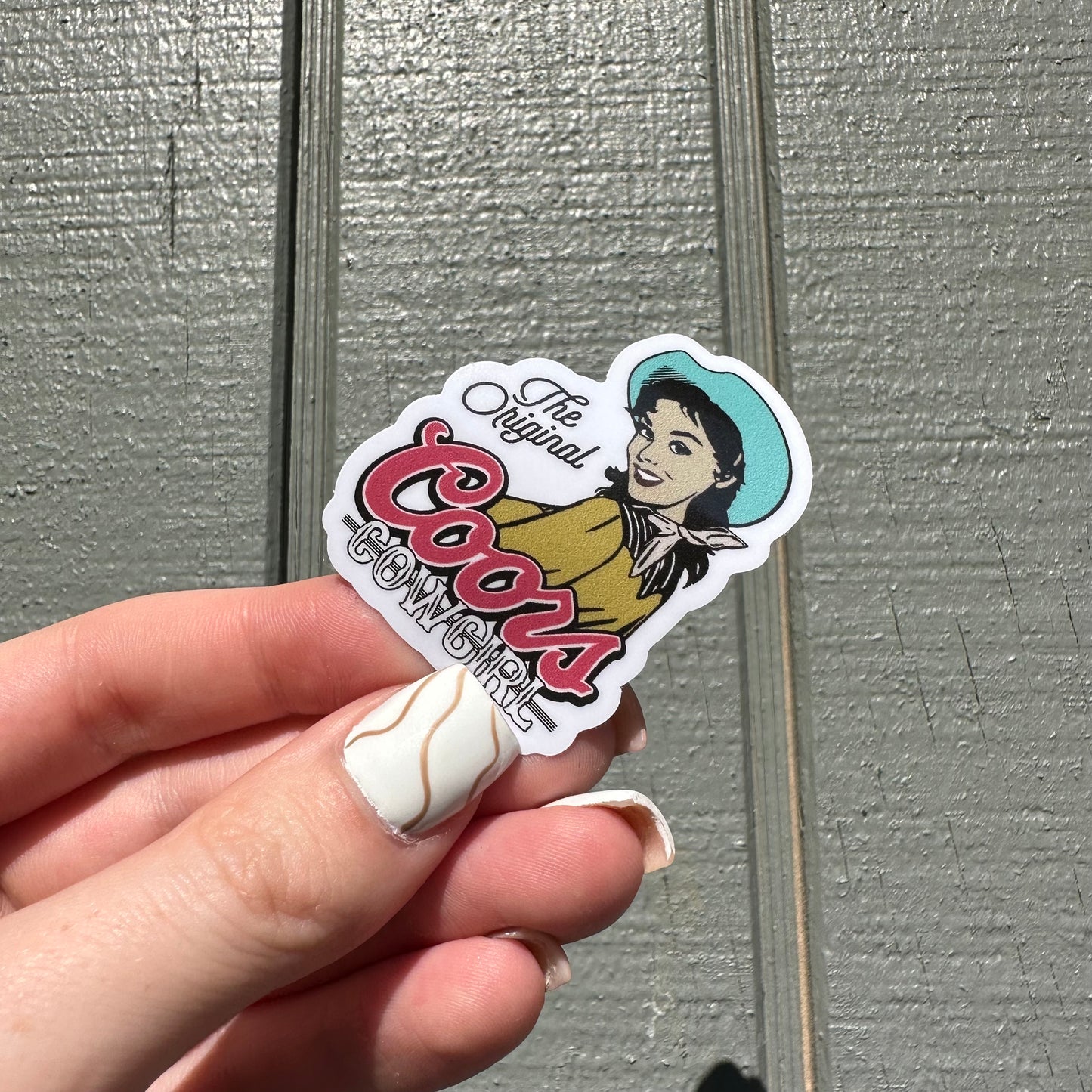 Coors cowgirl sticker