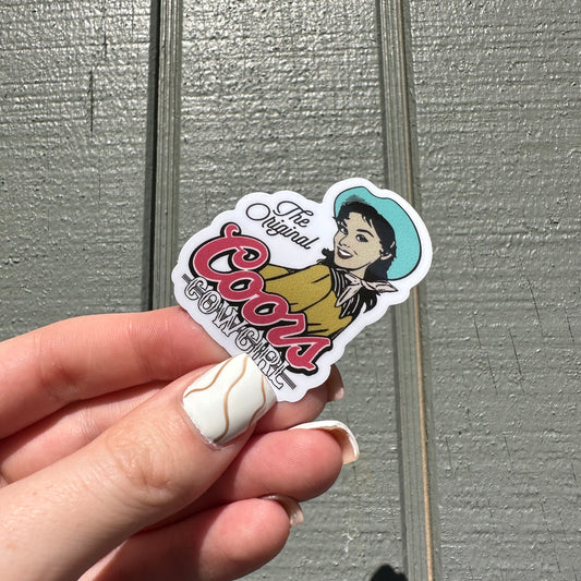 Coors cowgirl sticker