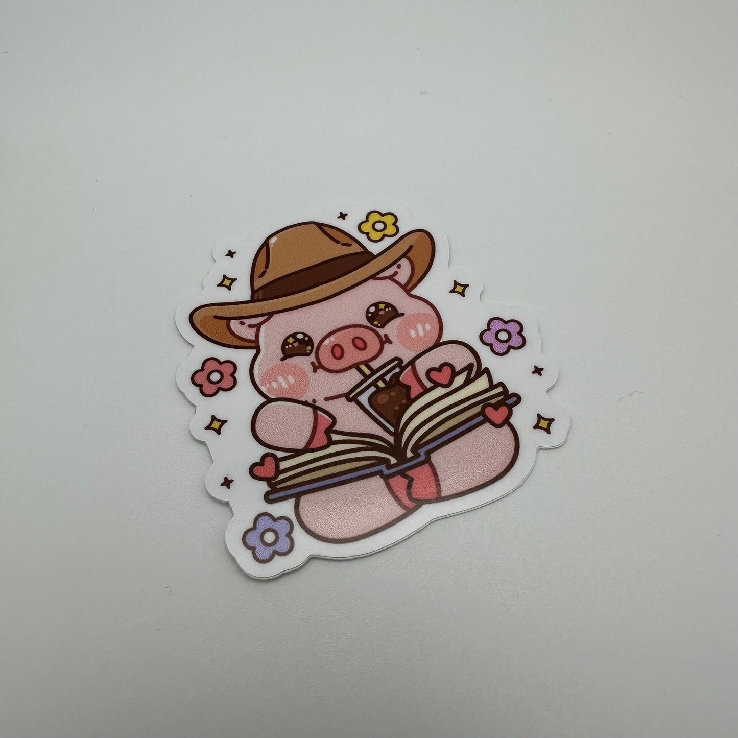 Cowboy piggy sticker | coffee sticker | book sticker | western sticker