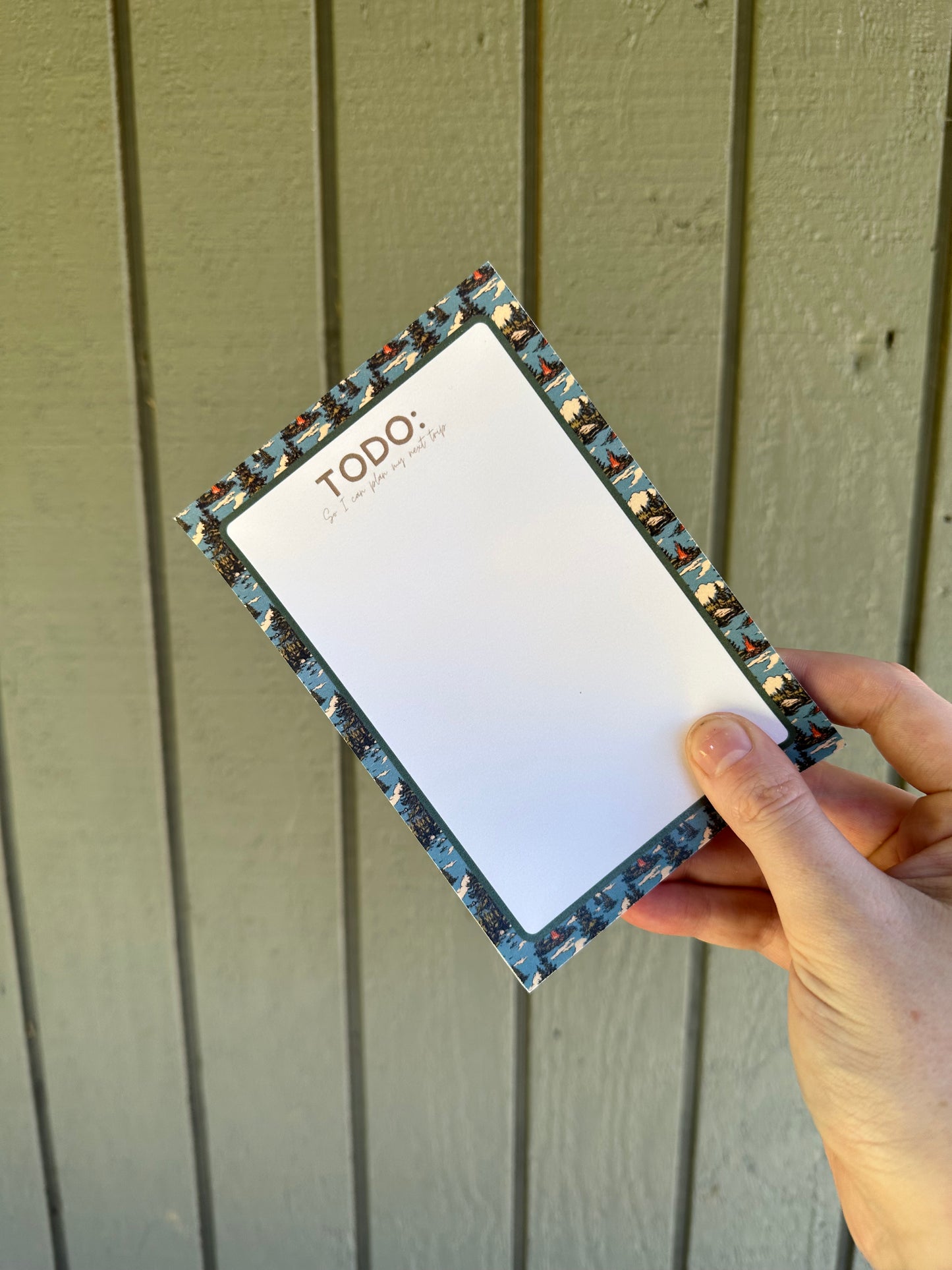 Camping post-it note pad | western todo list