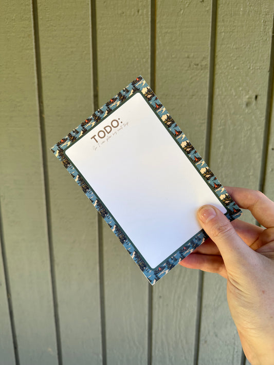 Camping post-it note pad | western todo list