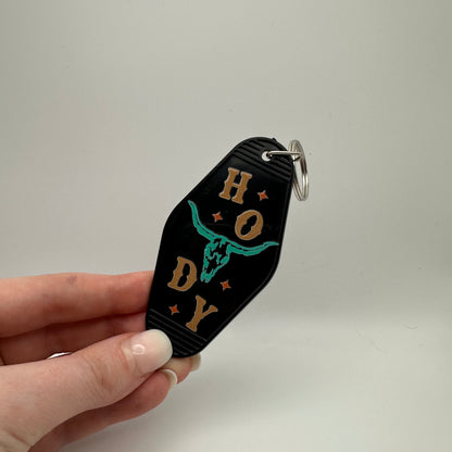 Howdy skull keychain | western keychain