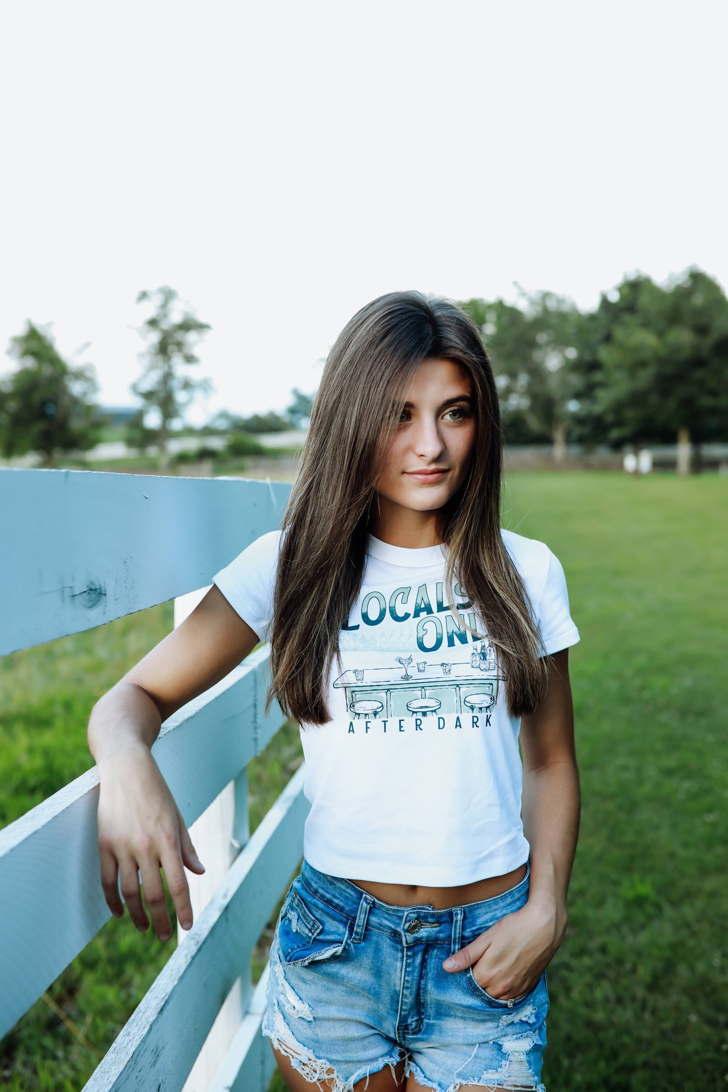 Locals Only After Dark Graphic Top | Western Dive Bar Tee & Crop Tank